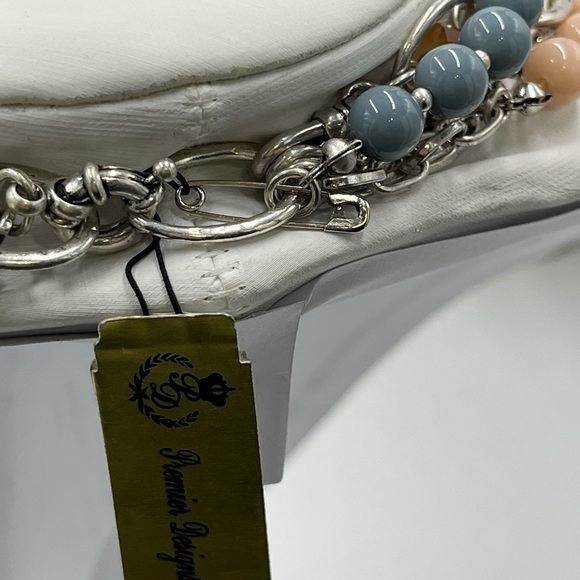 Gypsy Bohemian Hippie Multi Waterfall Necklace pastel Silver‎ tone “sugar rush” - Picture 9 of 15